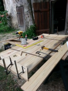 Adding the last plank.